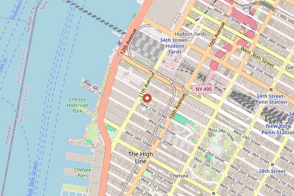 Map showing The Eagle NYC in New York City