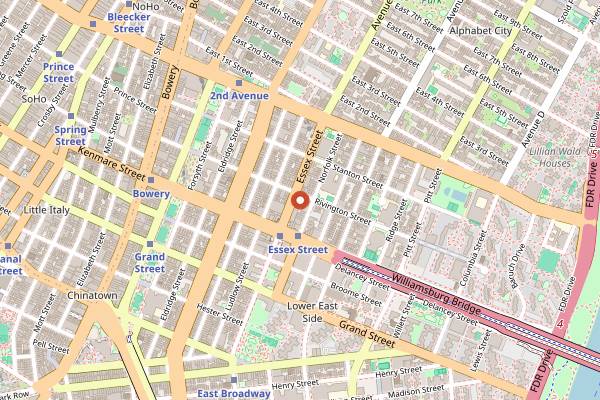 Map showing Welcome to the Johnsons in New York City
