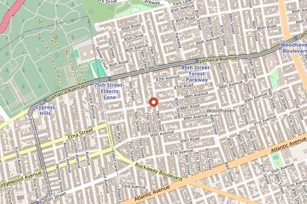 Map showing Neir's Tavern in New York City