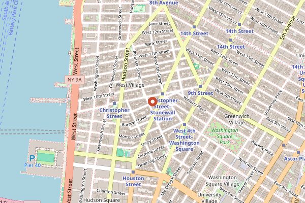 Map showing Via Carota in New York City