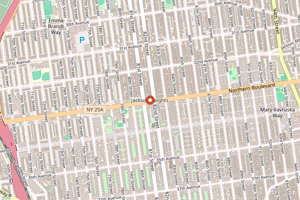 Map showing Birria-Landia in New York City