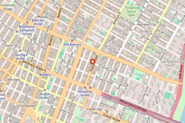 Map showing Souvlaki GR in New York City