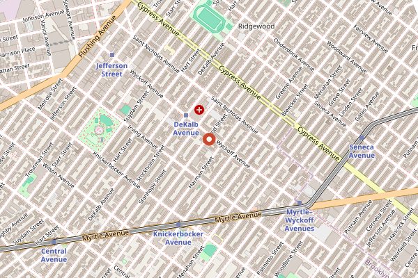 Map showing Ops in New York City