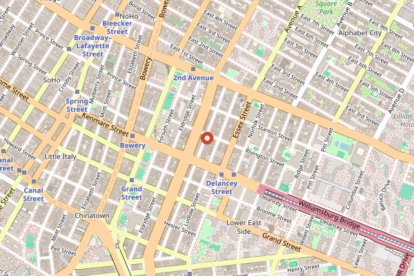 Map showing Wildair in New York City