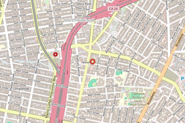 Map showing Curbside Creamery in Oakland