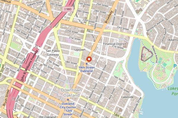 Map showing Donut Savant in Oakland