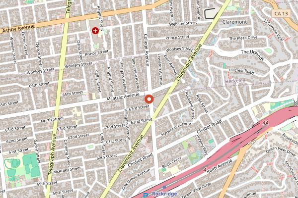 Map showing La Farine in Oakland