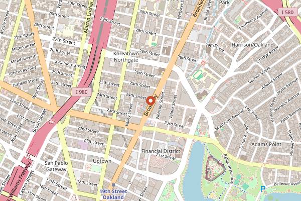 Map showing Sweet Bar Bakery in Oakland