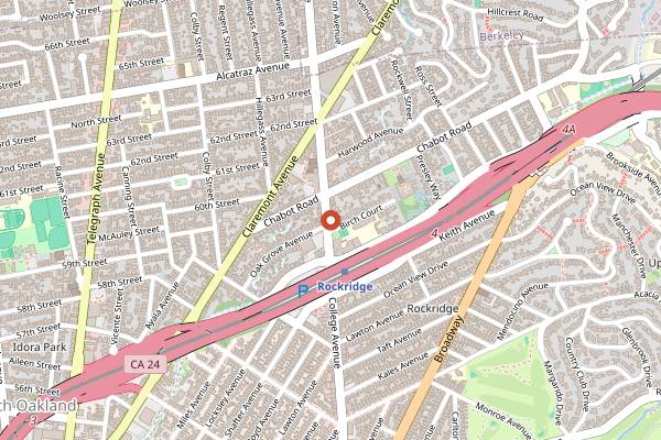 Map showing Ramen Shop Bar in Oakland