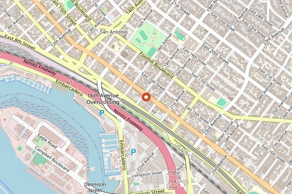 Map showing Banh Mi Ba Le in Oakland