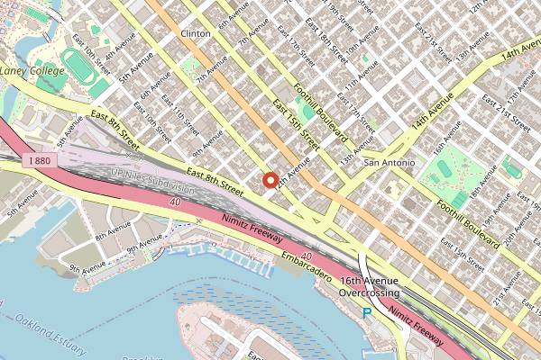 Map showing Pho Ao Sen in Oakland