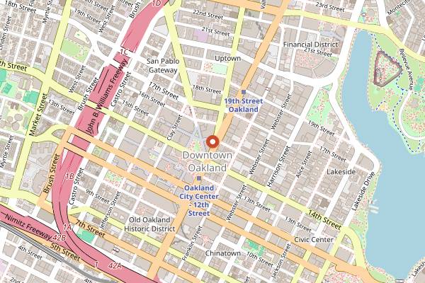 Map showing Awaken Cafe and Roasting in Oakland