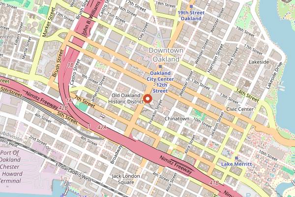 Map showing Cafe Gabriela in Oakland