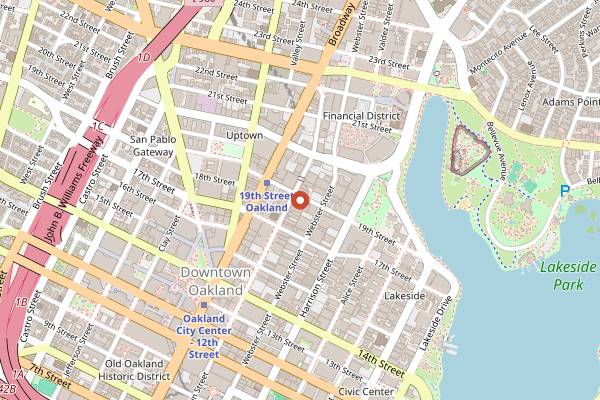Map showing Modern Coffee in Oakland