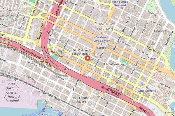 Map showing Battambang in Oakland