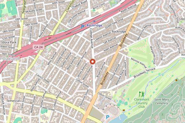 Map showing Belotti Ristorante e Bottega in Oakland
