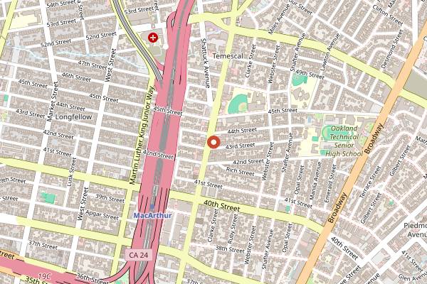 Map showing Daytrip Counter in Oakland