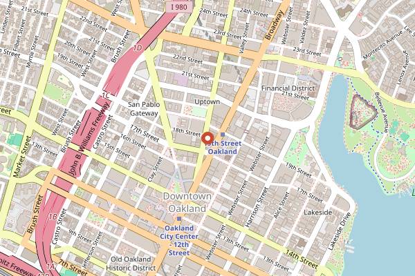 Map showing Itani Ramen in Oakland