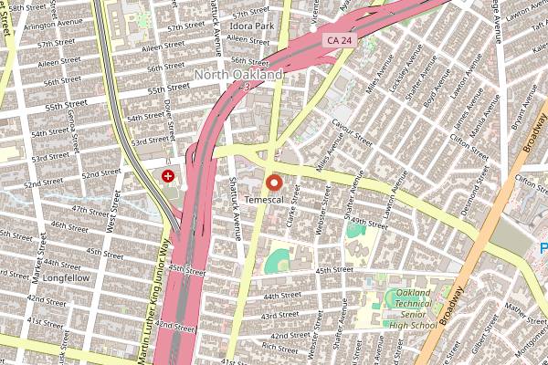 Map showing Pizzaiolo in Oakland
