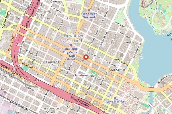 Map showing Tay Ho Restaurant and Bar in Oakland