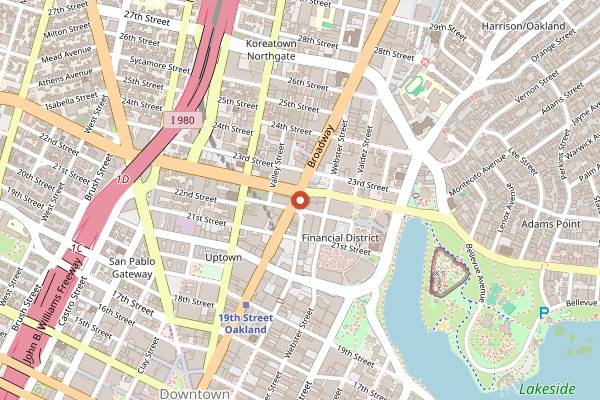 Map showing Viridian in Oakland