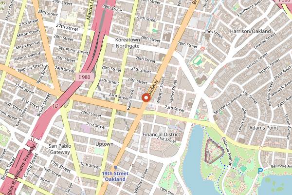 Map showing Cafenated Coffee Co. in Oakland