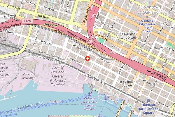 Map showing Mr. Espresso in Oakland