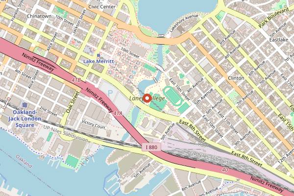 Map showing Laney College Culinary Arts in Oakland