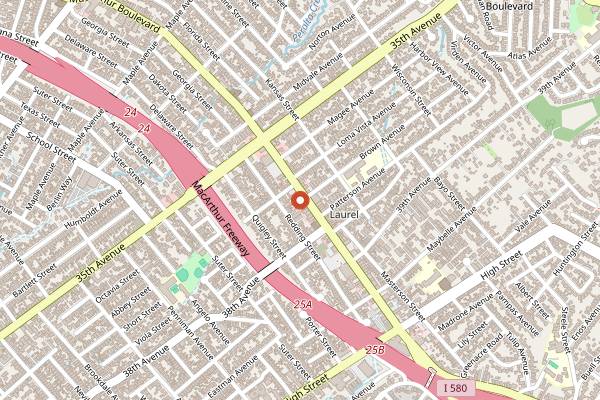 Map showing Jo's Modern Thai in Oakland