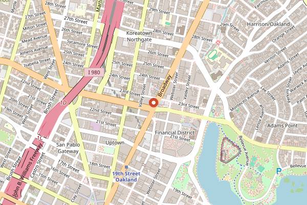 Map showing Parche in Oakland