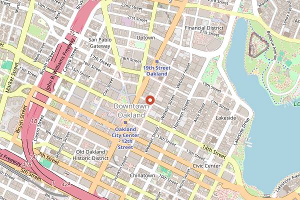 Map showing The Hatch in Oakland