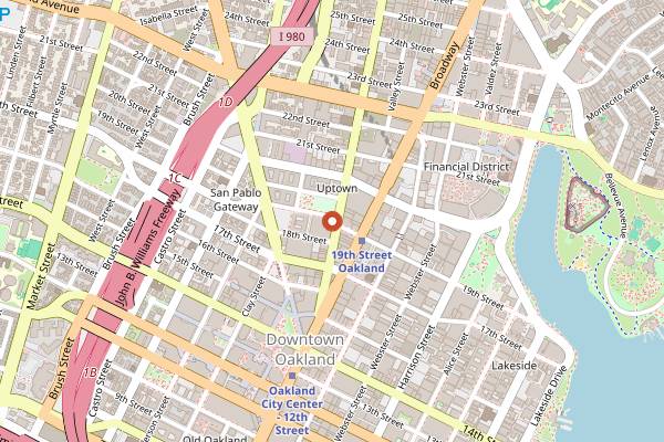 Map showing Fox Theater Oakland in Oakland