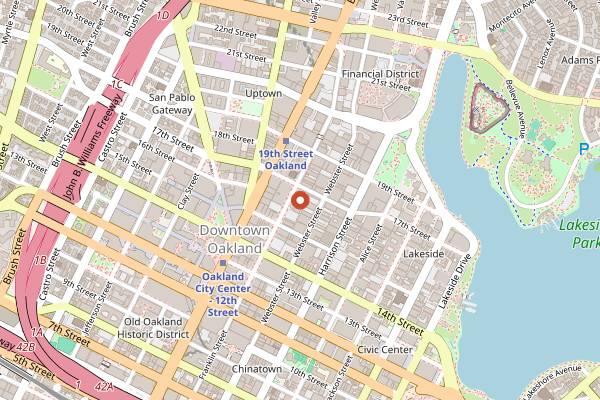 Map showing Sobre Mesa in Oakland
