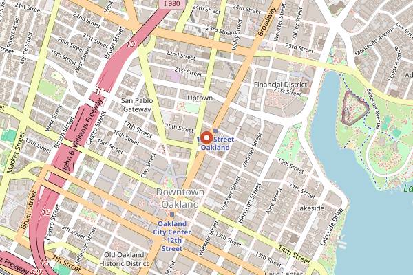 Map showing The Punchdown in Oakland