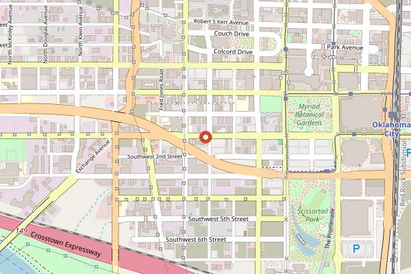 Map showing Angry Scotsman Brewing in Oklahoma City