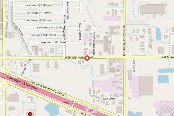 Map showing Roughtail Brewing Company in Oklahoma City