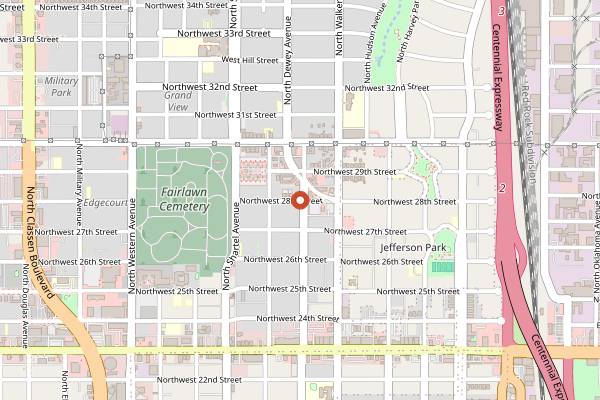 Map showing OSO Paseo in Oklahoma City