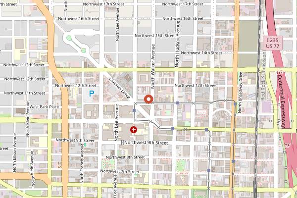 Map showing Stella Modern Italian Cuisine in Oklahoma City