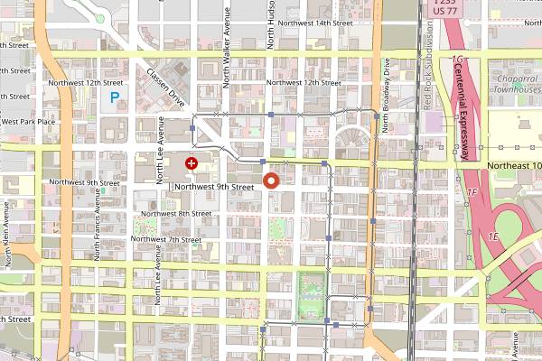 Map showing Barrios Fine Mexican Dishes in Oklahoma City