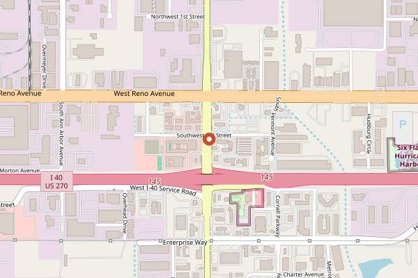 Map showing Gopuram Taste of India in Oklahoma City