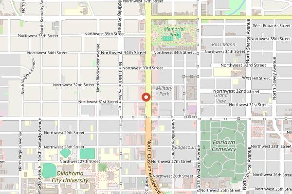 Map showing Pho Thai Nguyen in Oklahoma City