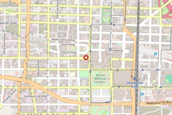 Map showing Clarity Coffee Main Street in Oklahoma City