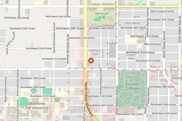 Map showing Red Cup in Oklahoma City