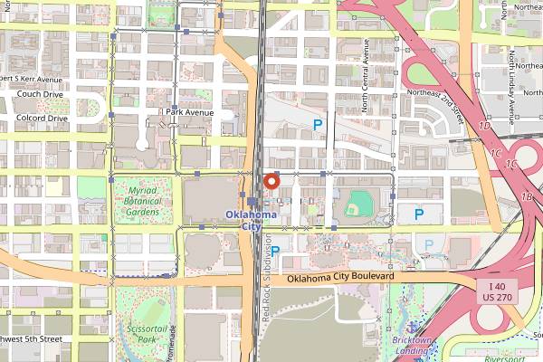 Map showing The Melting Pot in Oklahoma City