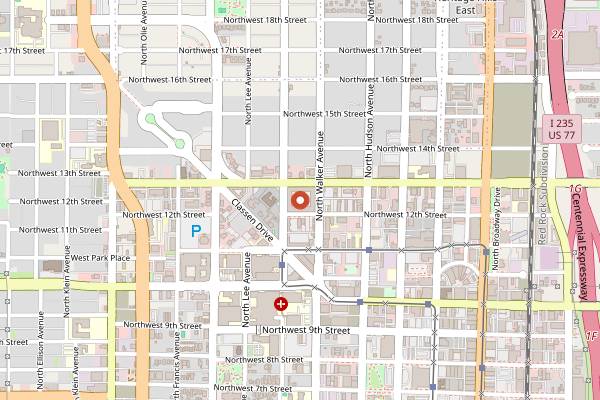 Map showing Clarity Coffee Midtown in Oklahoma City