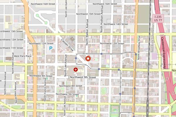 Map showing Plant in Oklahoma City