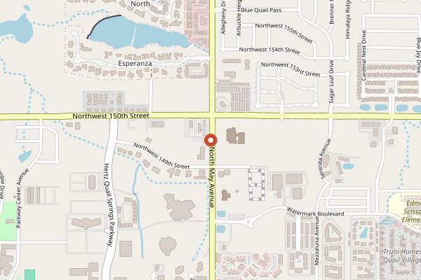 Map showing Sizzle N Spice Kebab Grill in Oklahoma City