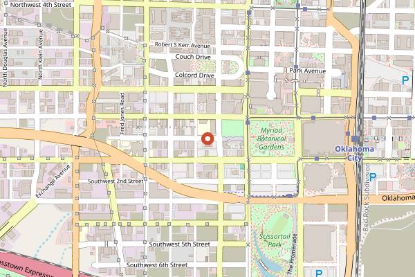 Map showing Festival of the Arts in Oklahoma City