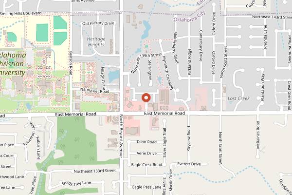 Map showing Heard on Hurd Street Festival in Oklahoma City