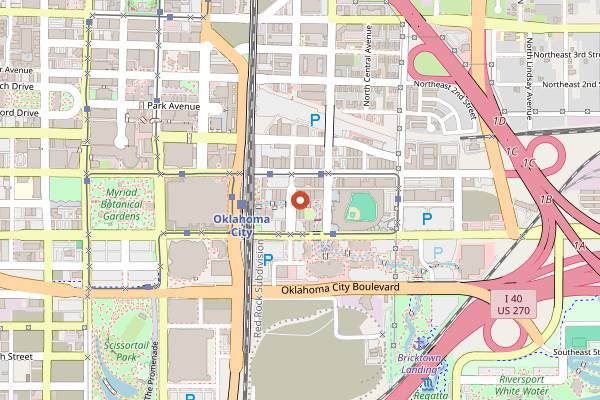 Map showing Michael Murphy's Dueling Piano Bar in Oklahoma City